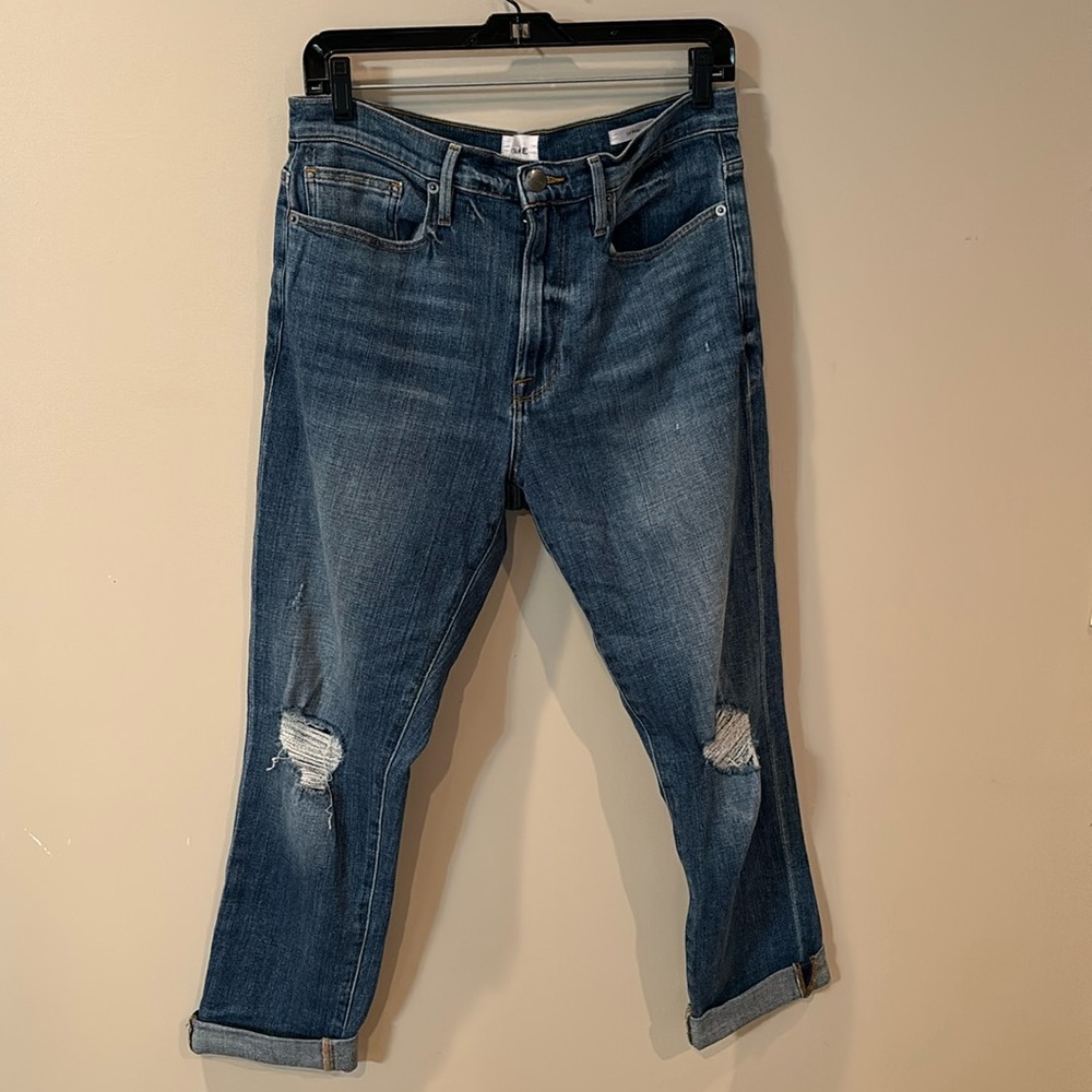 Frame Denim Le Beau jeans. Cleo Rips.  Size 27